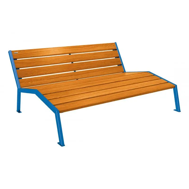 Chaise longue bois et acier Silaos