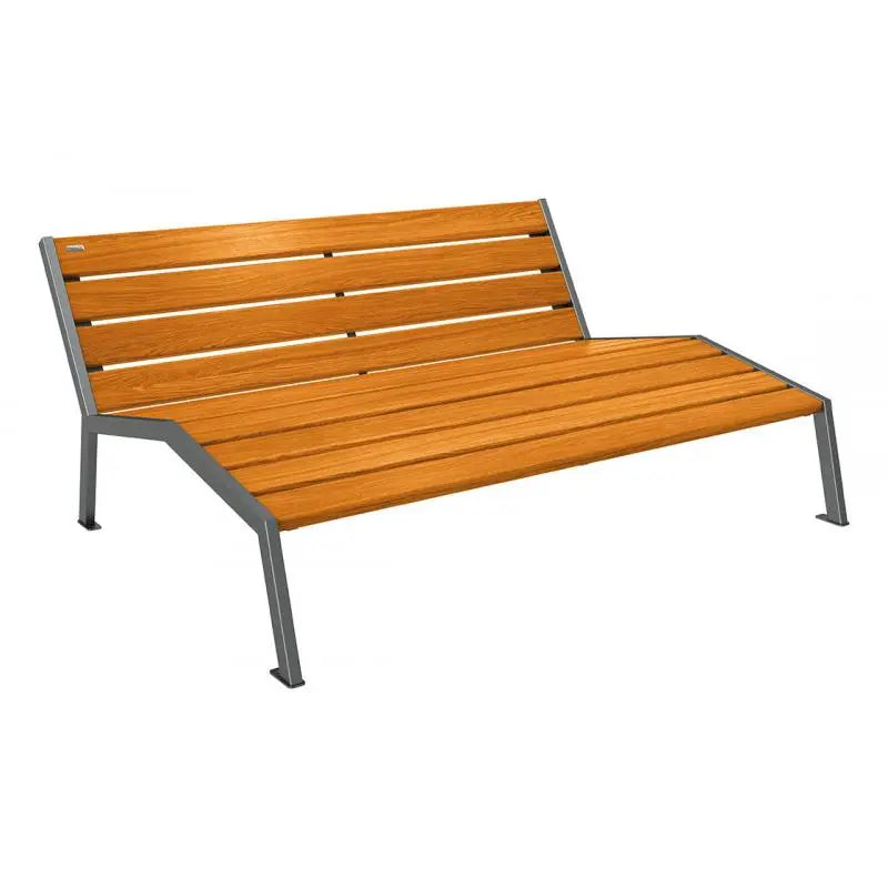 Chaise longue bois et acier Silaos