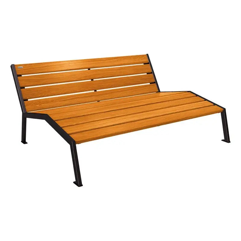 Chaise longue bois et acier Silaos