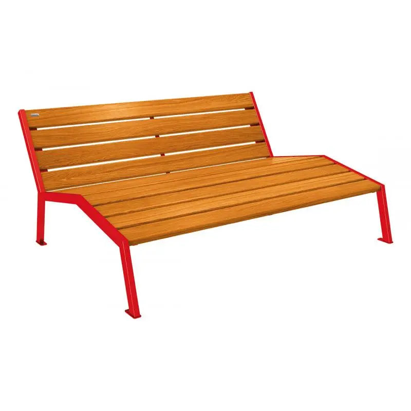 Chaise longue bois et acier Silaos