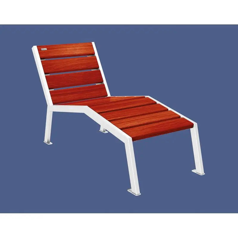 Chaise longue bois et acier Silaos