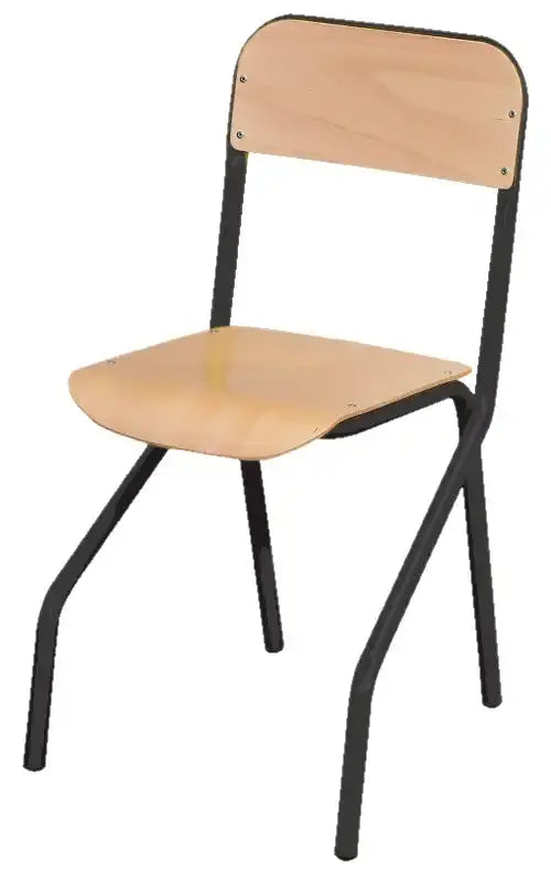 Chaise d'école Mathéo avec piètement époxy noir