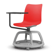 Chaise mobile College avec tablette grise