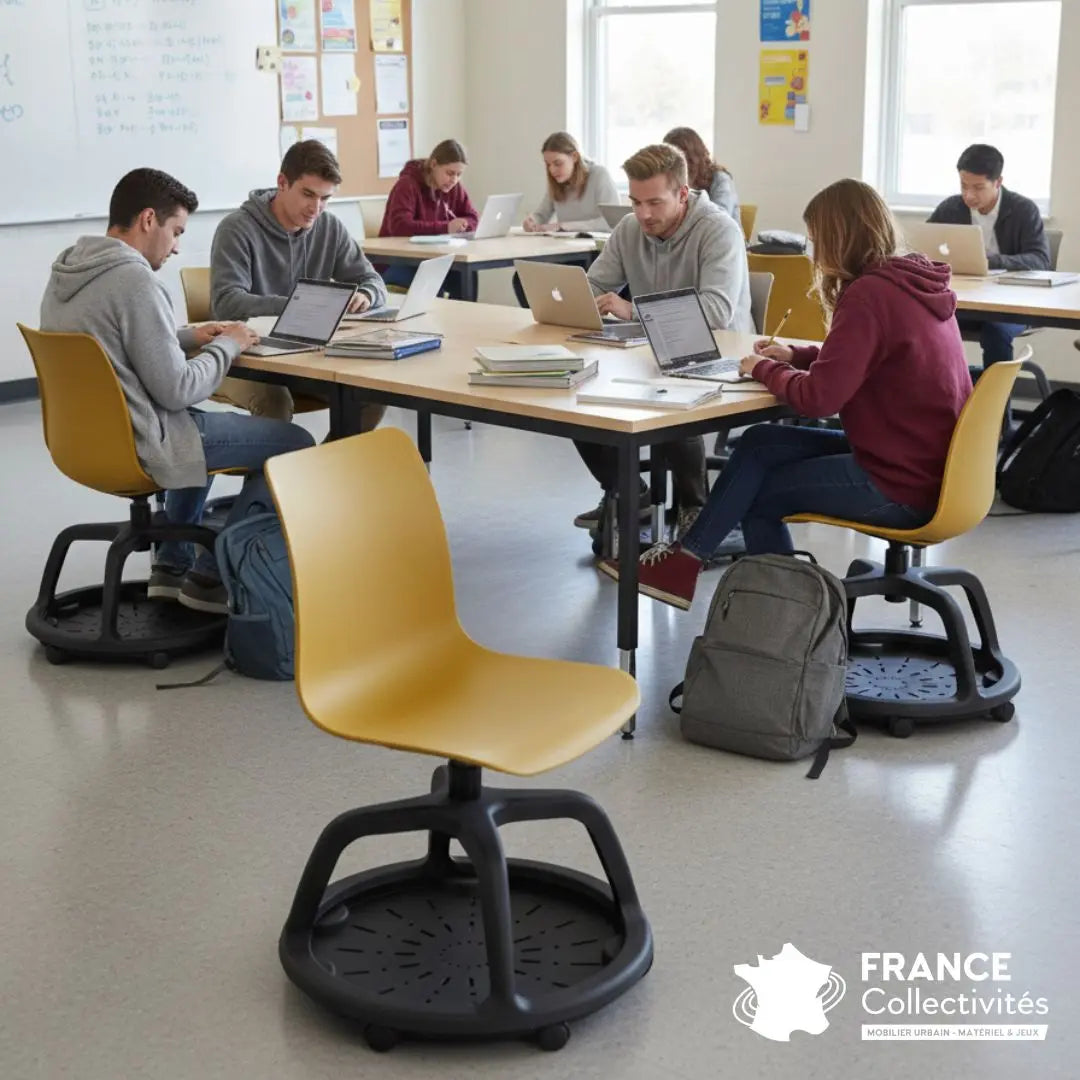 Chaise mobile College - piètement noir
