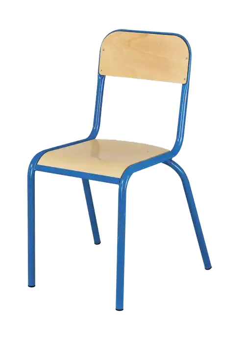 Chaise scolaire empilable SE, siège et dossier encastrés en hêtre