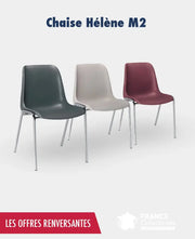 Promo chaises empilables coque Hélène M2 france collectivités