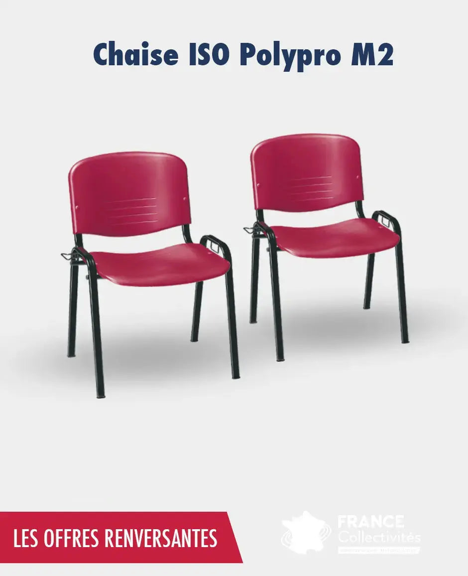 Promo chaises iso coque polypro M2 france collectivités