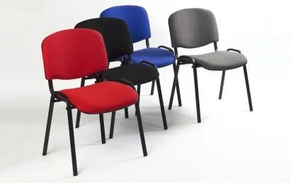 Chaise d'accueil visiteur en tissu Caray