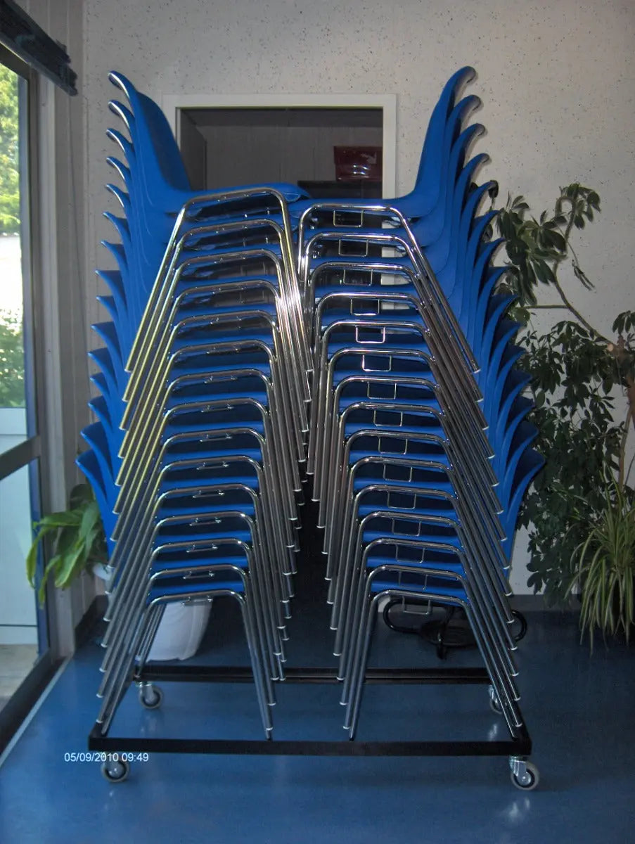 Chariot double de chaises sur roulettes - France Collectivités