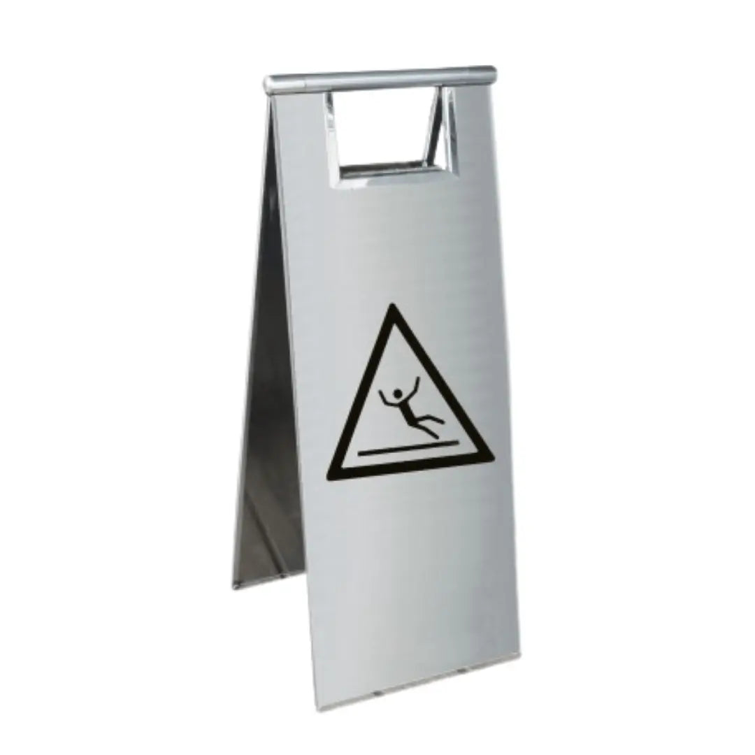 Chevalet en inox - option de signalisation de danger france collectivités