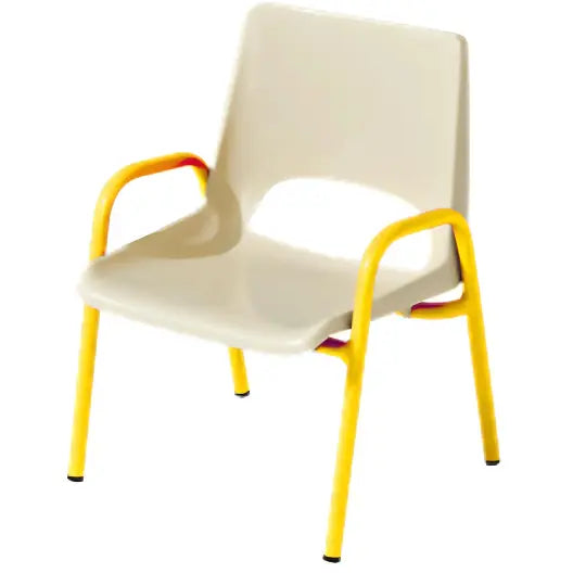 Chaise coque en PVC avec accoudoirs pour maternelle france collectivités