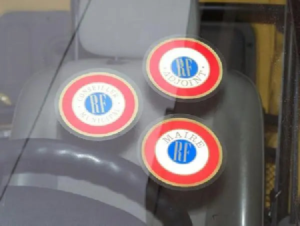 Cocarde de voiture autocollante ⌀ 75 mm france collectivités