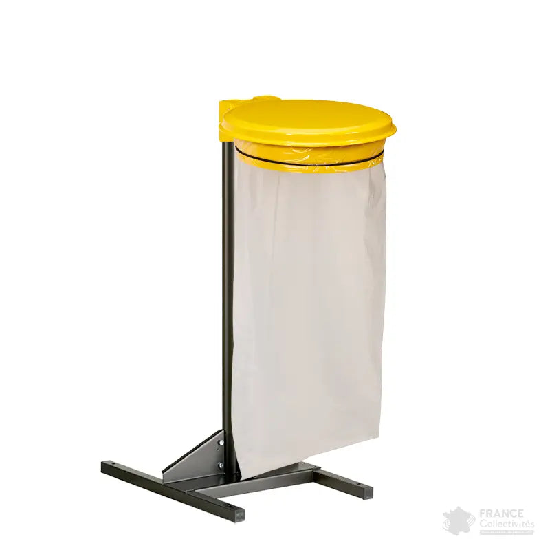 Support sac avec couvercle Collecmur sur poteau
