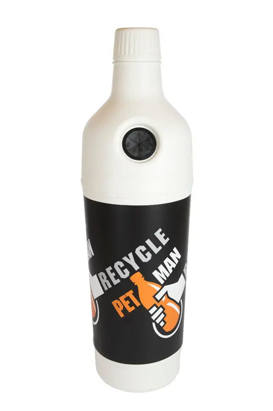 Collecteur PETman blanc pour bouteilles en plastique, hauteur 1 800 mm – France Collectivités