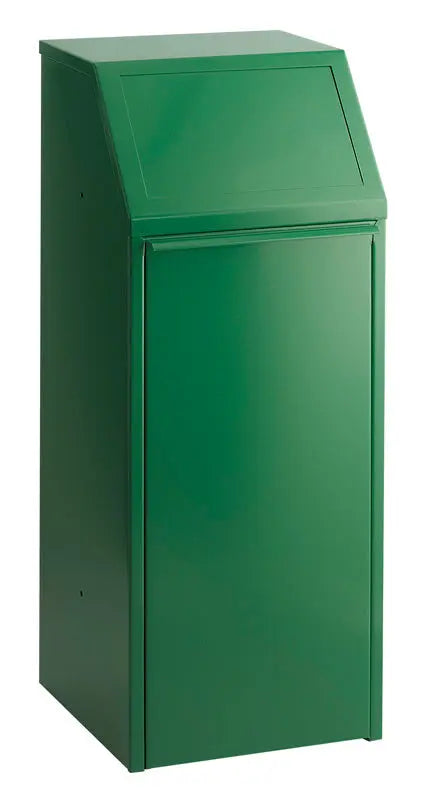 Collecteur de tri sélectif 70 L vert en métal pour espace de tri – France Collectivités
