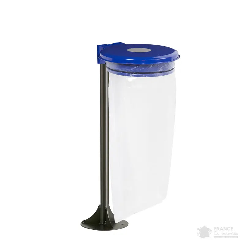 Support sac 110L avec trappe bouteille Collectrap sur poteau