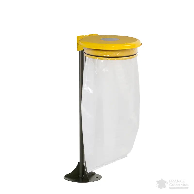 Support sac 110L avec trappe bouteille Collectrap sur poteau
