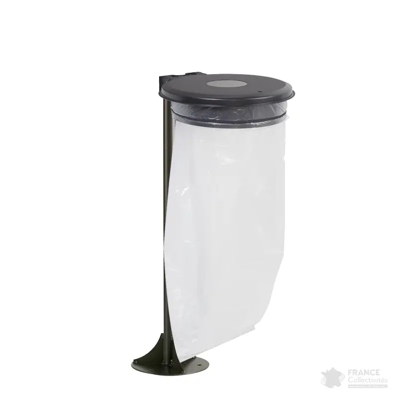 Support sac 110L avec trappe bouteille Collectrap sur poteau