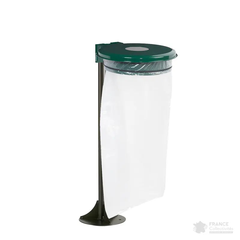 Support sac 110L avec trappe bouteille Collectrap sur poteau