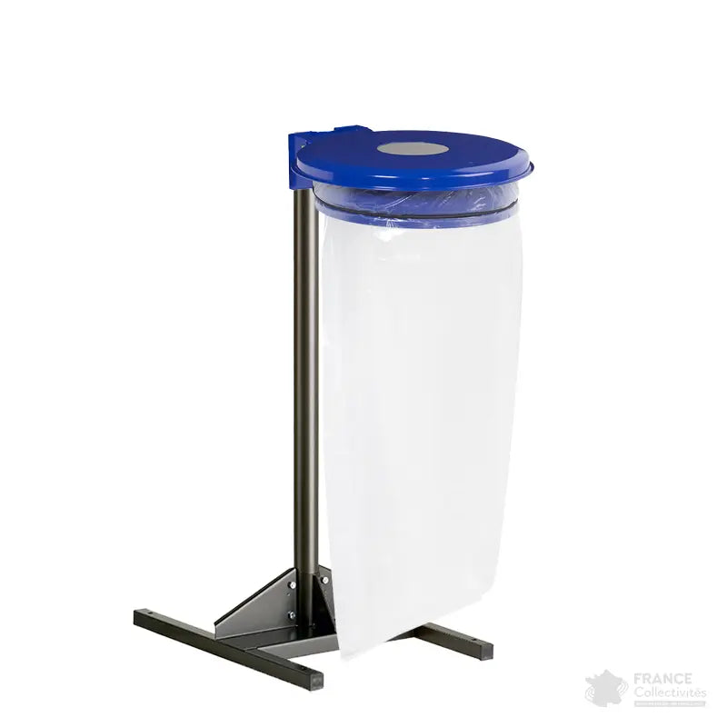 Support sac 110L avec trappe bouteille Collectrap sur poteau