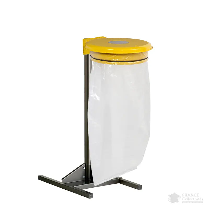 Support sac 110L avec trappe bouteille Collectrap sur poteau