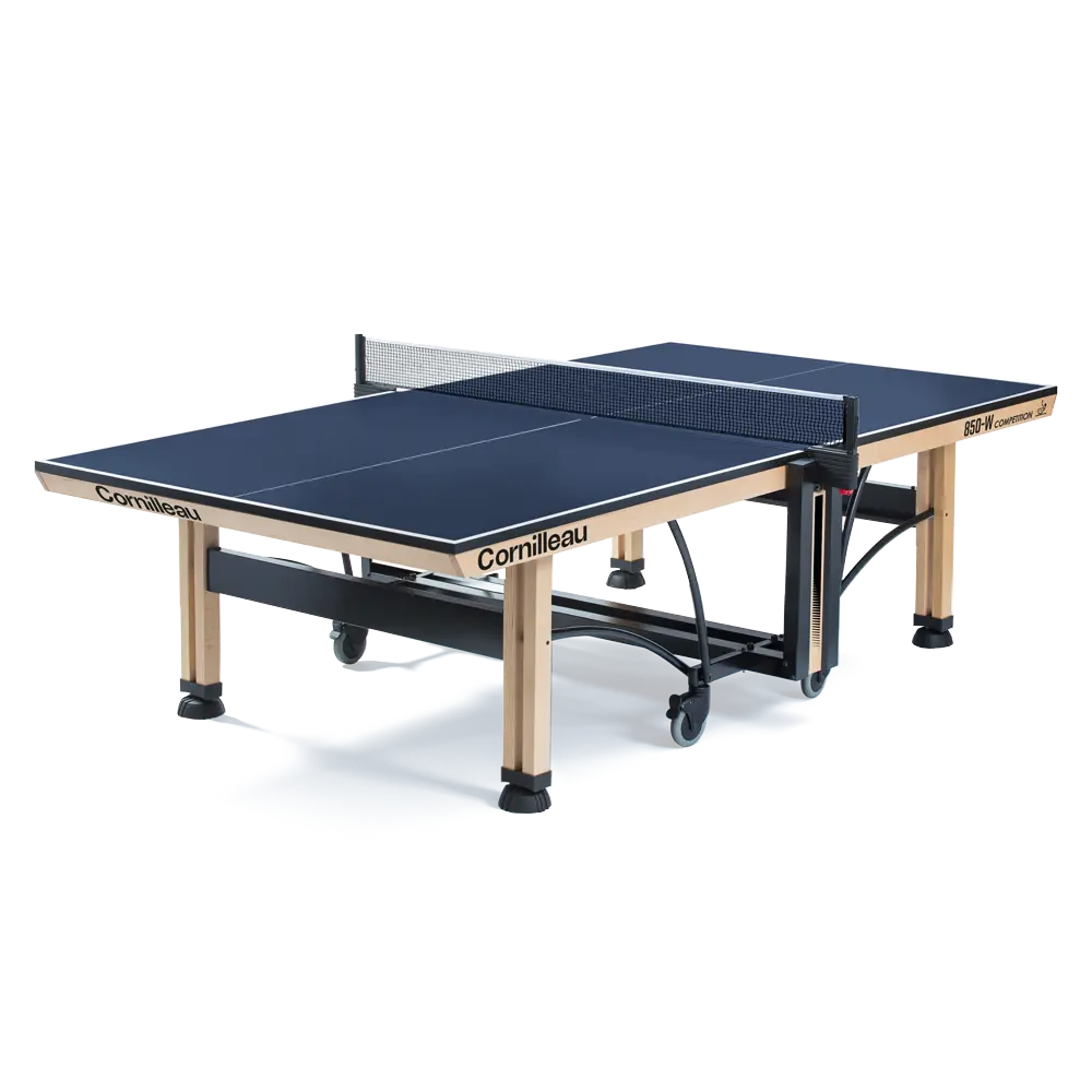 Cornilleau 850-W ITTF, table de ping-pong de compétition d'intérieur, plateau bleu