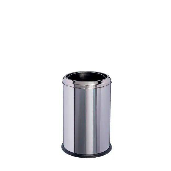 Corbeille à papier Bobbino en inox brillant 8 L avec seau amovible, Medial International – France Collectivités
