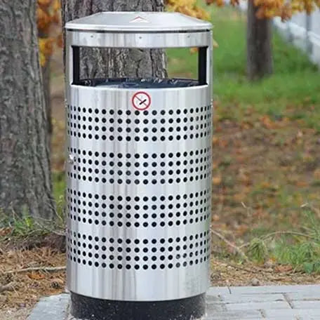 Corbeille inox vigipirate 80L Australia Perforée