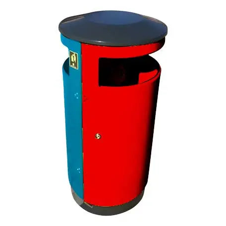 Corbeille acier Australia Slide tri sélectif 2 x 40L