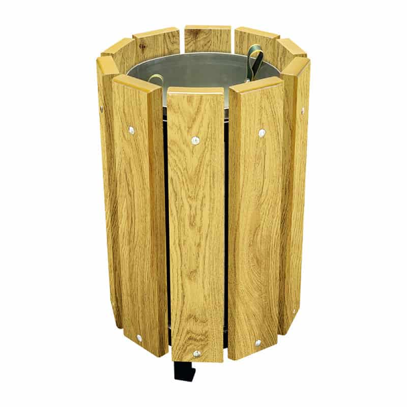 Corbeille ronde en bois pin 48L Trèves