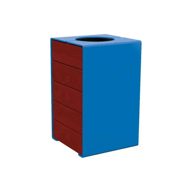 Corbeille KUB acier et bois