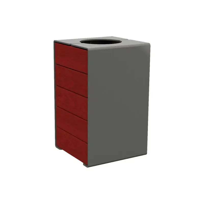 Corbeille KUB acier et bois