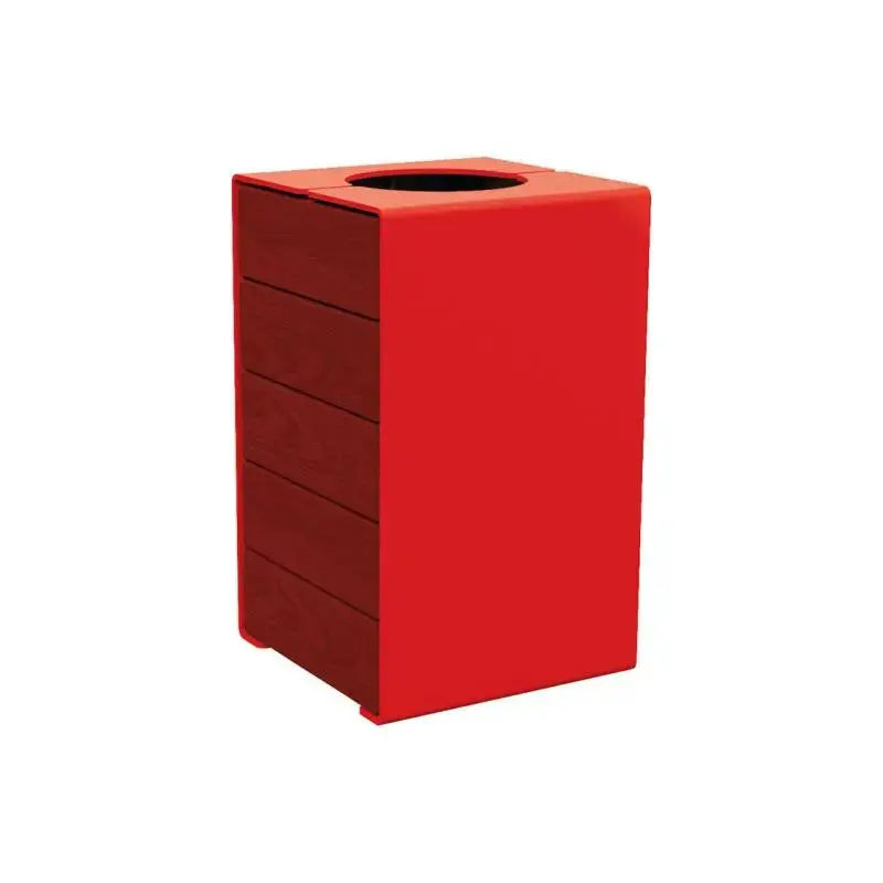 Corbeille KUB acier et bois