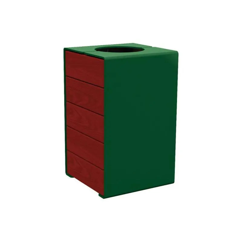 Corbeille KUB acier et bois