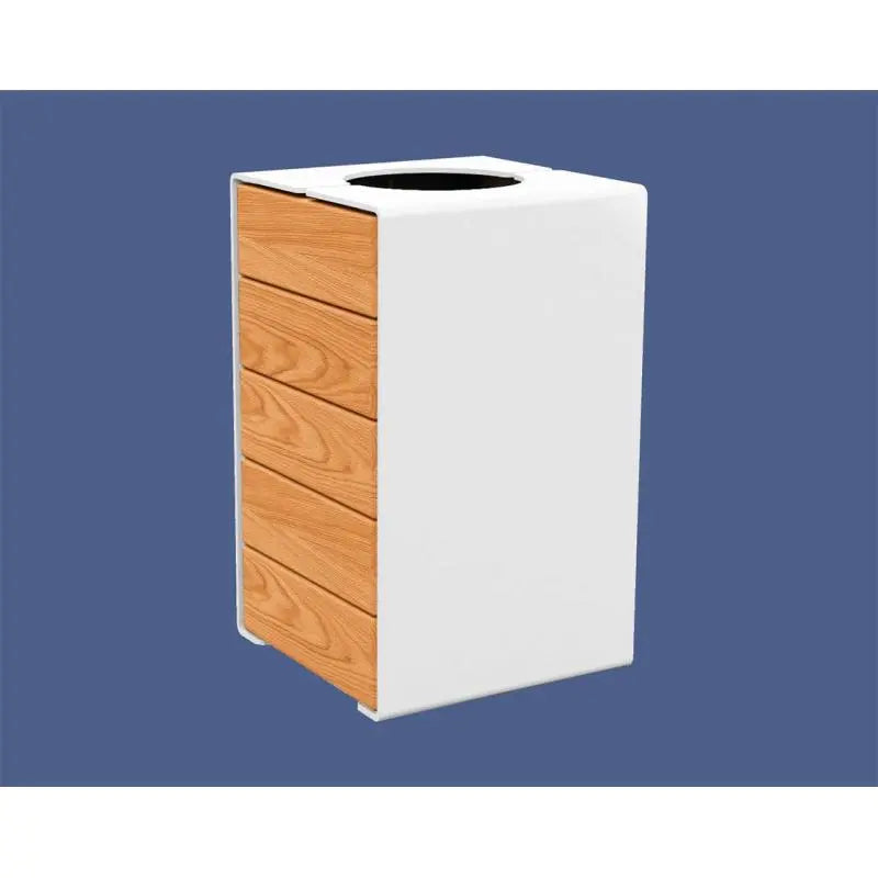 Corbeille KUB acier et bois