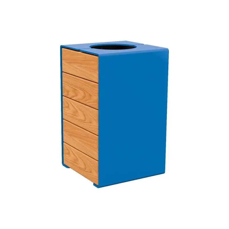 Corbeille KUB acier et bois