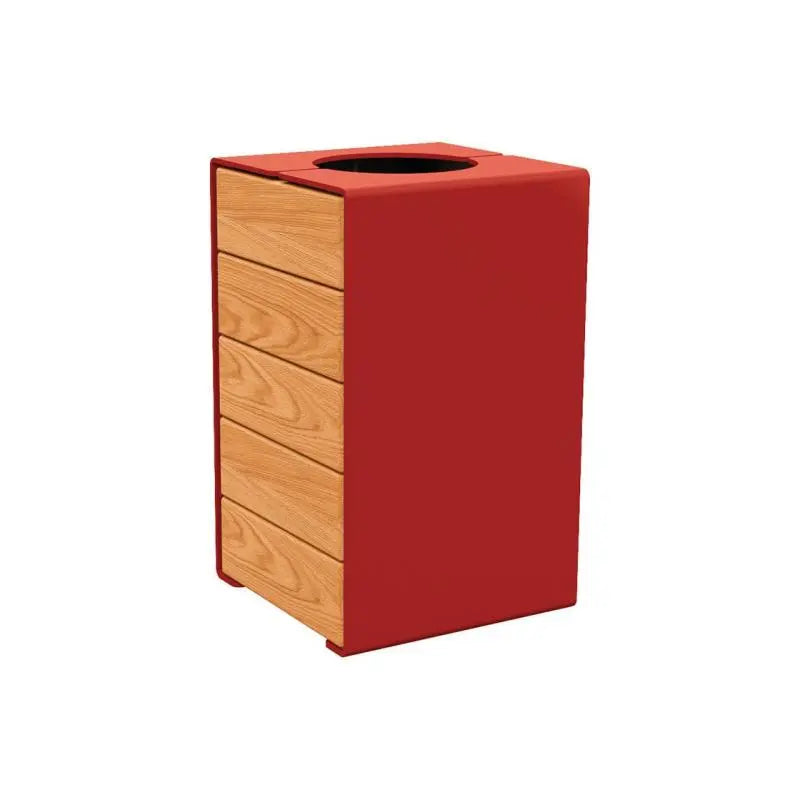 Corbeille KUB acier et bois