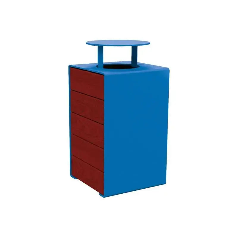 Corbeille KUB acier et bois