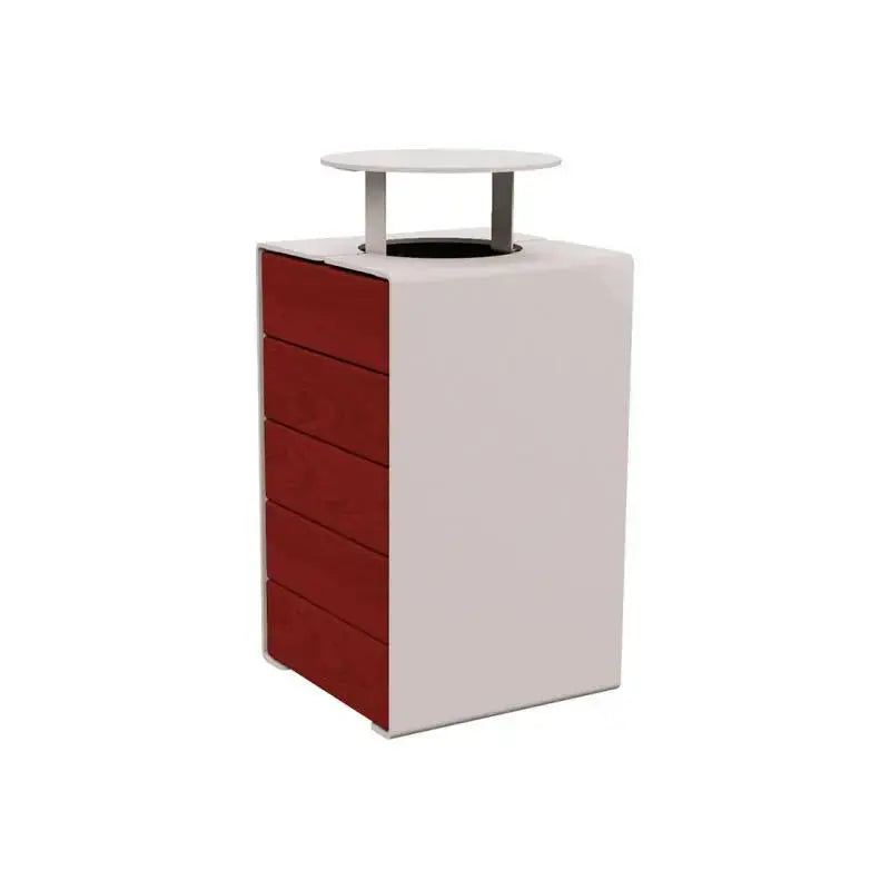 Corbeille KUB acier et bois