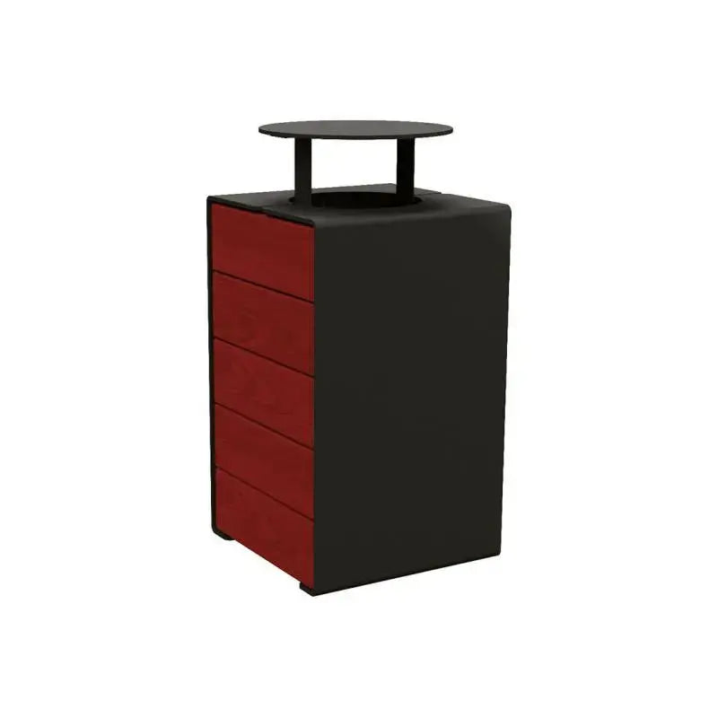 Corbeille KUB acier et bois