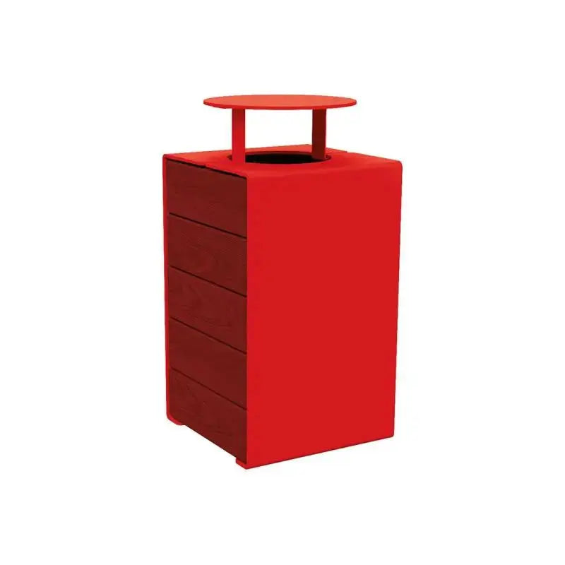 Corbeille KUB acier et bois