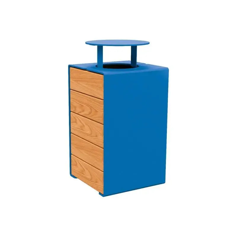 Corbeille KUB acier et bois
