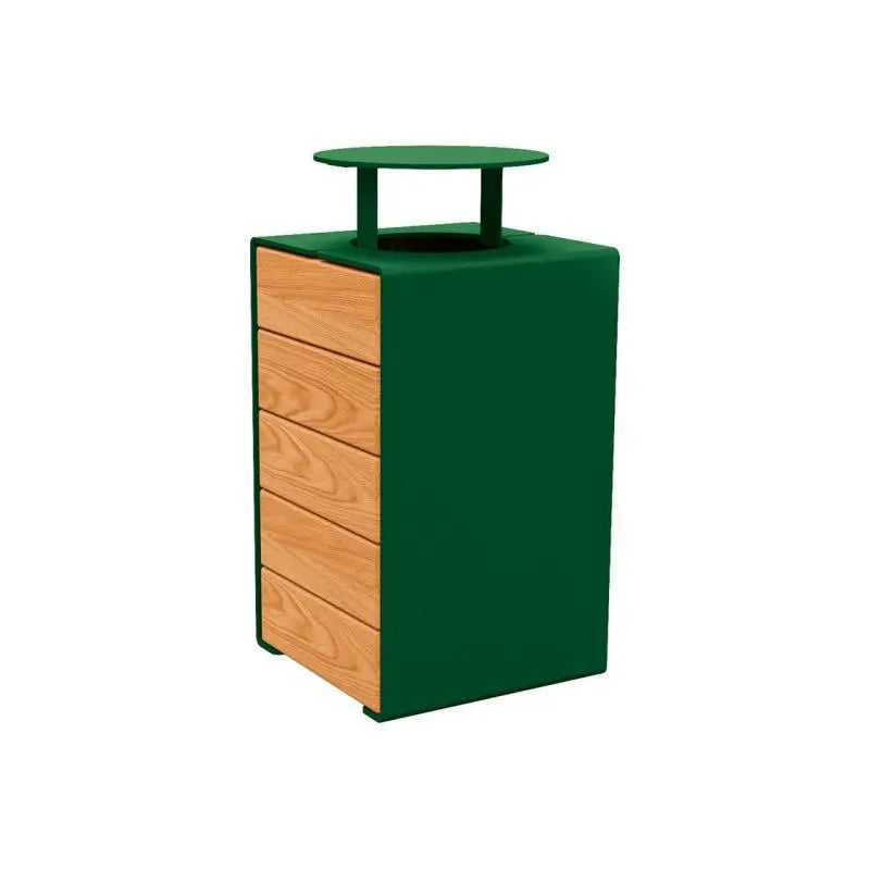 Corbeille KUB acier et bois