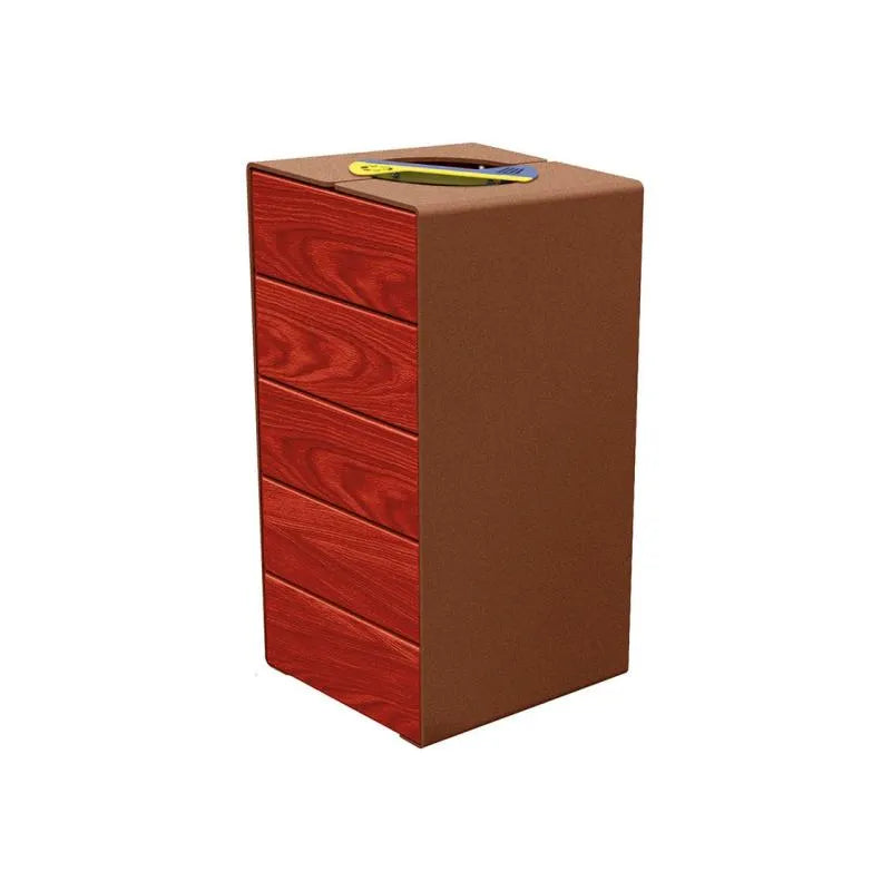Corbeille KUB tri sélectif acier et bois Procity
