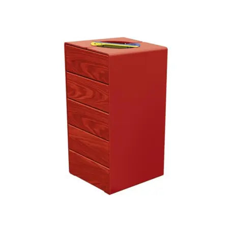 Corbeille KUB tri sélectif acier et bois