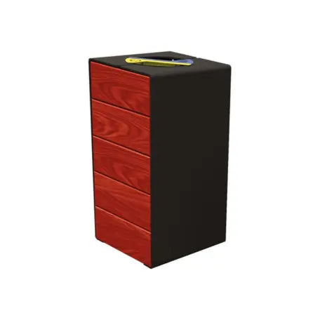 Corbeille KUB tri sélectif acier et bois