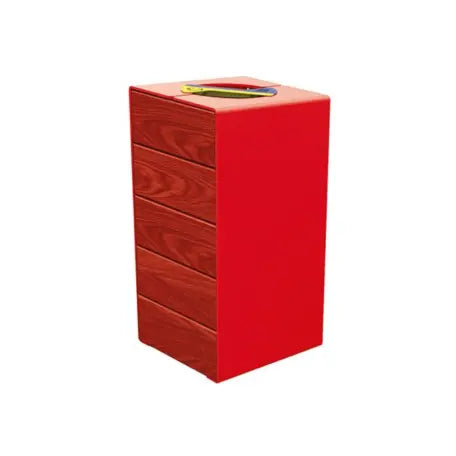 Corbeille KUB tri sélectif acier et bois