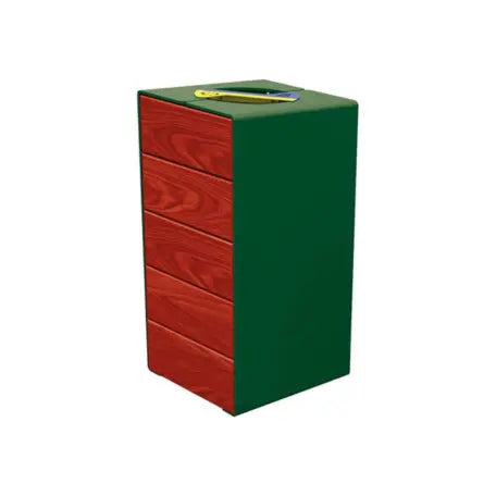 Corbeille KUB tri sélectif acier et bois