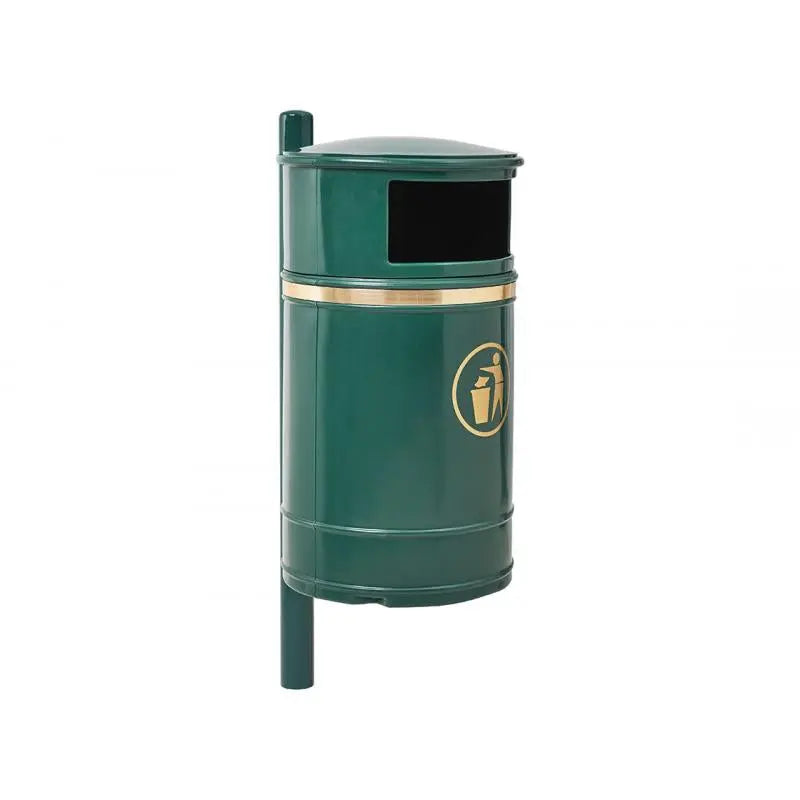 Corbeille Morvan 40L sur poteau