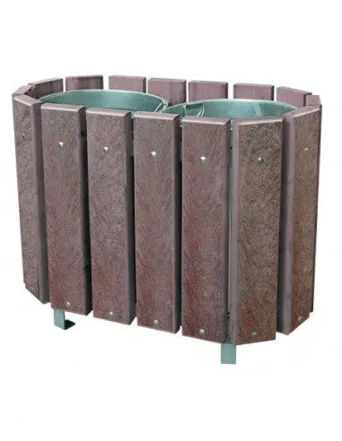 Corbeille plastique recyclé 2 x 48L Alloa